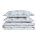 August Grove® Aristedes White/Standard Cotton Quilt Set Cotton in Blue | Twin Extra Long Quilt + 1 Standard Pillow Sham | Wayfair