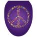 Toilet Tattoos Youth Purple Peace Toilet Seat Sticker, Lid Decal in Indigo | 12 W x 15 D in | Wayfair TT-1103-O