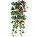 Primrue 1 Pcs 35" Artificial Morning Glory Flower Vines Silk/Plastic in Pink | 35.4 H x 11.8 W x 11.8 D in | Wayfair