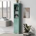 Red Barrel Studio® Darliss Freestanding Linen Cabinet Manufactured Wood in Green | 66.85 H x 12.5 W x 9.05 D in | Wayfair