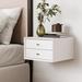 George Oliver Gilligan 2 - Drawer Floating Nightstand Wood in White | 9 H x 16 W x 16 D in | Wayfair 386EC9981F6A44A48B420331E8867D29