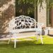 Astoria Grand Wilcoxson Metal Outdoor Bench Metal in White | 31 H x 32.5 W x 18.5 D in | Wayfair 2AAAC0941D6B447A91BCC39A8E30F242