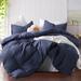 Latitude Run® Tristah Microfiber 3 Piece Duvet Cover Set Microfiber in Blue/Navy | Queen | Wayfair 382B8774A4674E00BB2E24FBECAE0C7C