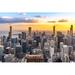 Ebern Designs Aerial View Of Chicago Skylines On Canvas Photograph Metal in Blue/Gray | 32 H x 48 W x 1.25 D in | Wayfair