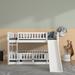 Karsyn Twin Over Twin Standard Bunk Bed by Harriet Bee Wood in White | 50.6 H x 41.7 W x 79.5 D in | Wayfair 8A4315F49AAB41C98EE1E7A124AECED9