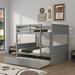 Raylee Full Over Full Standard Bunk Bed w/ Trundle by Harriet Bee Wood in Gray | 59.9 H x 57 W x 79.5 D in | Wayfair