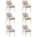 Everly Quinn Fiodor Tufted Velvet Side Chair Dining Chair Wood/Upholstered/Velvet in Brown | 33.5 H x 17.3 W x 24.25 D in | Wayfair