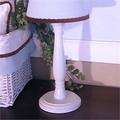 Brandee Danielle Blue Chocolate 15" White Table Lamp Solid Wood in Brown/White | 15 H x 6 W x 6 D in | Wayfair 186LPBC