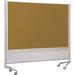 MooreCo DOC Free Standing Reversible Bulletin Board, 72" x 68" Cork/Metal in White | 73 H in | Wayfair 661AD-HC