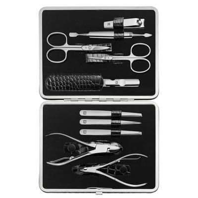 ZWILLING Beauty Maniküre Pediküre Set 10tlg, Leder, schwarz Nagelschere