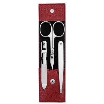 ZWILLING Beauty Maniküre Pediküre Set 3tlg. mit Kombinagelschere, Leder, Rot Nagelpflegeset Image