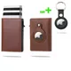 Hot Smart Air Tag Wallet Men RFID ID Credit Card Holder Pop up Aluminum Wallets PU Leather Carbon