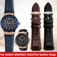 For GUESS Genuine leather watch strap Men's W0040G3 W0247G3 W0040G7 Series blue cowhide watchband