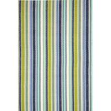 Blue/Green 72 x 0.25 in Indoor/Outdoor Area Rug - Dash and Albert Rugs Pond Striped Hand-Woven Flatweave Indoor/Outdoor Area Rug | Wayfair