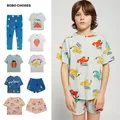 2024 Summer Kids T-shirts B.C Casual Tops for Kids Cartoon Short-sleeves Tees Girls Boys Shirts Baby