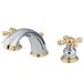 Elements of Design Widespread Bathroom Faucet w/ Double Metal Cross Handles in Gray | Wayfair EB974X