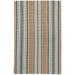 Blue/Indigo 30 x 0.25 in Area Rug - Dash and Albert Rugs Blue Heron Striped Handwoven Blue/Beige/Brown Area Rug | 30 W x 0.25 D in | Wayfair