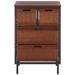 Red Barrel Studio® Lorudes 4-Drawer Storage Chest Metal/Wicker in Brown | 31.7 H x 20.7 W x 13.8 D in | Wayfair 054027B7E341460AA0B450DBFA48292F