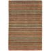 White 36 x 0.75 in Area Rug - Dash and Albert Rugs Brindle Striped Green/Brown Area Rug Polyester/Viscose/Wool/Jute & Sisal | Wayfair RDA080-35