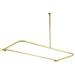 Elements of Design 62" D-Shaped Fixed Shower Curtain Enclosure Brass in Yellow | 30 H x 62 W x 28 D in | Wayfair ED3132