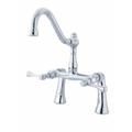 Elements of Design Double Handle Deck Mounted Clawfoot Tub Faucet Trim in Gray | 12.75 H in | Wayfair ES3231BL