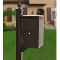 dVault Jr. Post Mounted Mailbox Steel in Brown | 20 H x 14 W x 14 D in | Wayfair DVJR0060-5