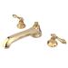 Elements of Design Metropolitan Double Handle Deck Mounted Roman Tub Faucet, Ceramic in Yellow | 3.75 H in | Wayfair ES4302AL