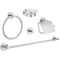 GROHE Essentials 5 - Piece Bathroom Hardware Set Metal in Gray | Wayfair 40344001