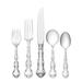 Gorham Strasbourg 5 Piece Sterling Silver Flatware Set, Service for 1 Sterling Silver in Gray | Wayfair G7858180