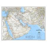 National Geographic Maps Middle East Wall Map in Blue | 24 H x 30 W in | Wayfair RE0620079T