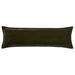 HiEnd Accents Stella Faux Silk Velvet Long Lumbar Pillow, 14"x42"