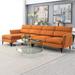 Convertible Sectional Sofa Couch, Flannel L Shape Furniture Couch with Chaise Left/Right Handed Chaise for Living Room