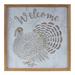 20" Framed "Welcome" Turkey Fall Harvest Wall Sign