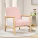 Velvet Accent Chair Rattan Mesh Club Chair Casual Sofa for Livingroom Modern High Back Arm Chair Chaise Lounges with Wood Frame