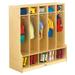 Jonti-Craft® 5 Section Preschool Cubby Locker Wood in Brown/Yellow | 50.5 H x 48 W x 17.5 D in | Wayfair 0468JC