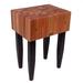 John Boos Rouge et Noir Le Bloc Prep Table w/ Butcher Block Top Plastic in Black/Brown | 34 H x 18 W x 18 D in | Wayfair RN-LB1818-C