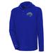 Men's Antigua Royal Orlando Magic Strong Hold Long Sleeve Henley Hoodie T-Shirt