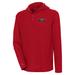 Men's Antigua Red New Orleans Pelicans Strong Hold Long Sleeve Henley Hoodie T-Shirt