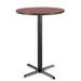 KFI Studios 30" L Round Solid Wood Breakroom Table & Chair Set Wood/Metal in Brown | 42 H x 30 W x 30 D in | Wayfair T30RD-B2015-38""-Mahogany