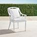 Avery Dining Arm Chair with Cushions in White Finish - Performance Rumor Midnight - Frontgate