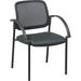 Lorell 23.5" W Leather Seat Waiting Room Chair w/ Metal Frame Leather/Metal | 32.75 H x 23.5 W x 24 D in | Wayfair 60462