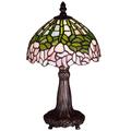 Meyda Lighting Cabbage Rose 13" Table Lamp Glass/Metal in Brown | 13 H x 8 W x 8 D in | Wayfair 30312