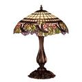 Meyda Lighting High Handel Grapevine 19" Table Lamp Glass/Metal in Brown/Gray | 19 H x 15 W x 15 D in | Wayfair 38516