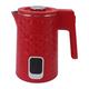 Stainless Steel Electric Hot Water Kettle, 2L Electric Tea Kettle Automatic Shut Off Fast Heating Dry Hot Protection for Kitchens for Offices (Red)