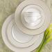 Lenox Opal Innocence Stripe Bone China 5 Piece Place Setting, Service for 1 Bone China/Ceramic in Gray/White | Wayfair 806506