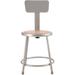 National Public Seating 6200 Series Height Adjustable Lab Stool w/ Backrest Wood/Metal/Manufactured Wood in Brown | 37 H x 15 W x 15 D in | Wayfair