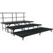 National Public Seating Portable Stage & Seated Carpet Stage Package, Steel | 24 H x 48 W in | Wayfair SST48C-BL