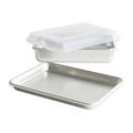 Nordic Ware Natural Commercial 3 Piece Bakers Set w/ Lid Aluminum in Gray | 3.625 H x 9 W in | Wayfair 45339