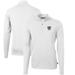 Men's Cutter & Buck White Las Vegas Raiders Throwback Logo Virtue Eco Pique Recycled Quarter-Zip Big Tall Pullover Top