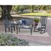 POLYWOOD® Vineyard Garden Outdoor Arm Chair Plastic in Brown/Gray | 35.25 H x 25.5 W x 24 D in | Wayfair GNB24MA